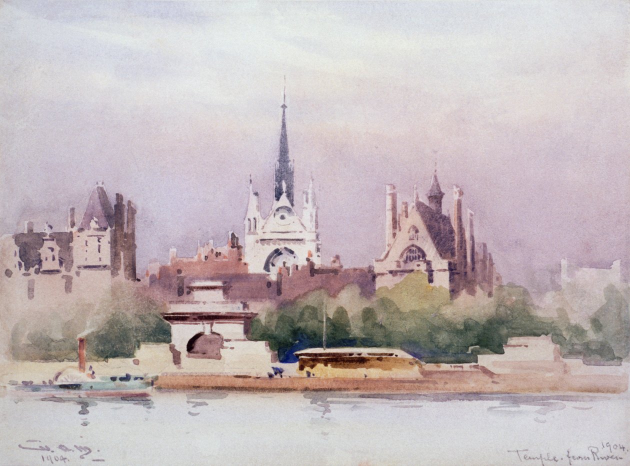 Templom a folyóból, 1904. alkotó: William Alister Macdonald