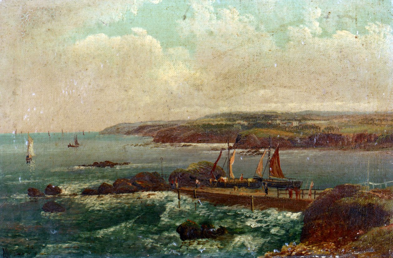Port Bude, Devonban (Anglia). William Allan (1782-1850) olaj, vászon. alkotó: William Allan