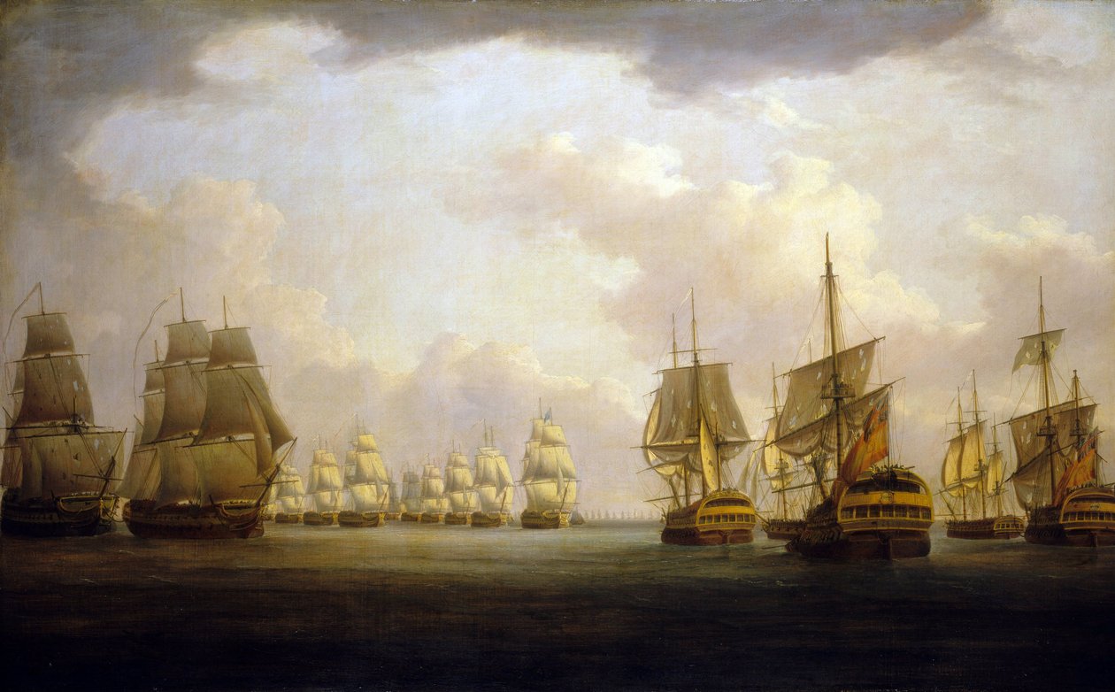 Csata a Finisterre-foknál (Finistère), 19. század eleje (olaj, vászon) alkotó: William Anderson