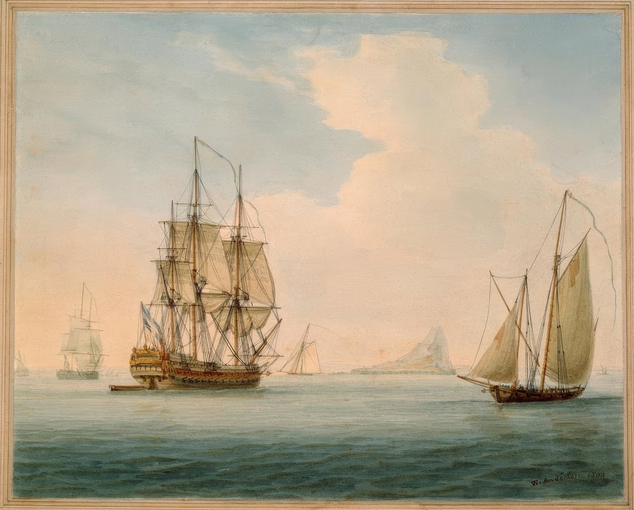 Brit háborús ember / W. Anderson akvarellje, 1804 alkotó: William Anderson