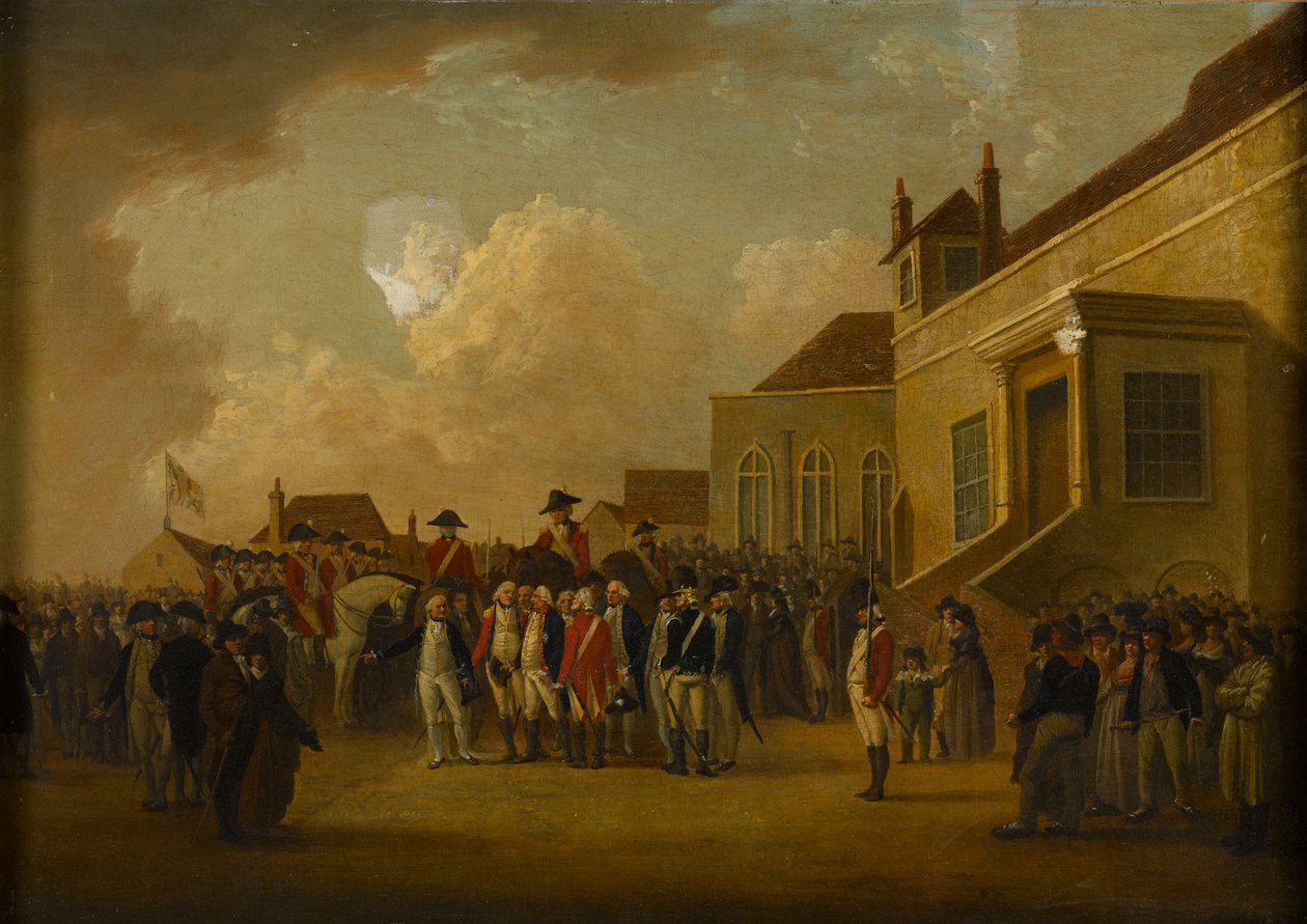 Frederick Augustus, York hercege, áttekinti a flandriai csapatokat, 1794 körül alkotó: William Anderson