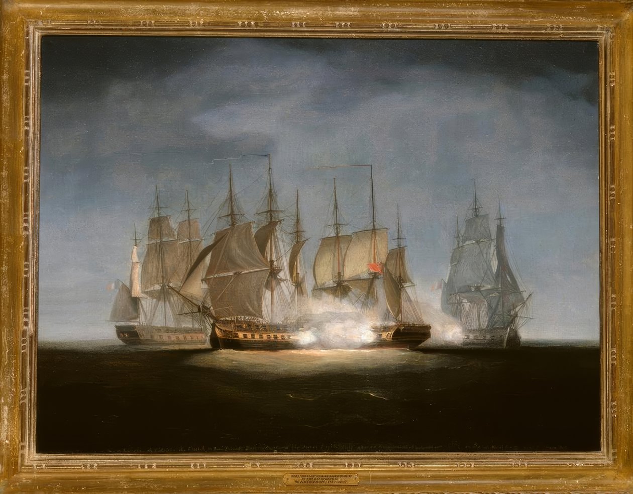 HMS Sibylle lő a Forte-ra, 1799 / Gem. W.Anderson alkotó: William Anderson