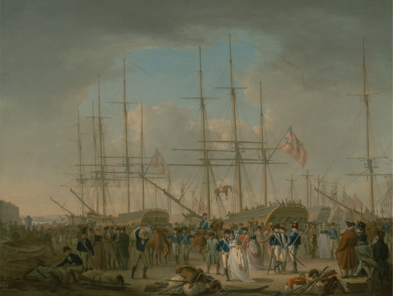 Huszárok indulnak Deptfordban alkotó: William Anderson