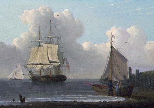 Hajózási jelenet (olaj, vászon) alkotó: William Anderson