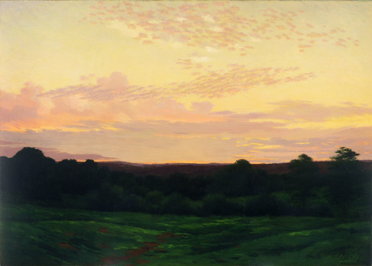 Evening, Somerset Valley, Pennsylvania, 1898 körül (olaj, vászon) alkotó: William Anderson Coffin