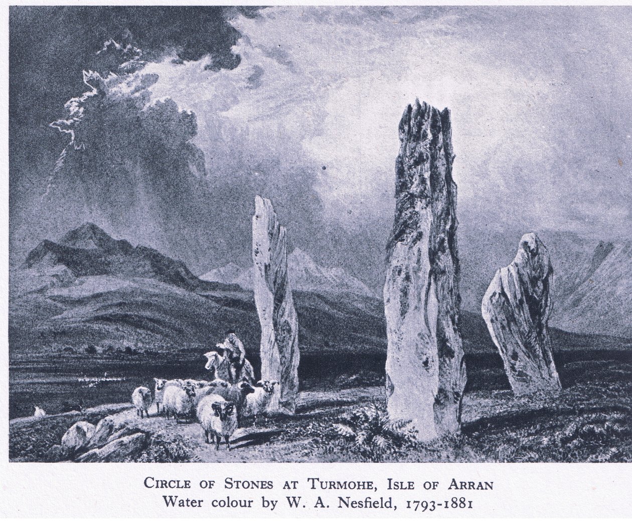 Kövek köre Turmore-ban, Arran szigetén, 1945 alkotó: William Andrews Nesfield