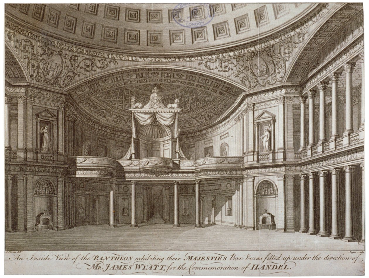 A Pantheon belseje, Oxford Street, Westminster, London, 1784 alkotó: William Angus