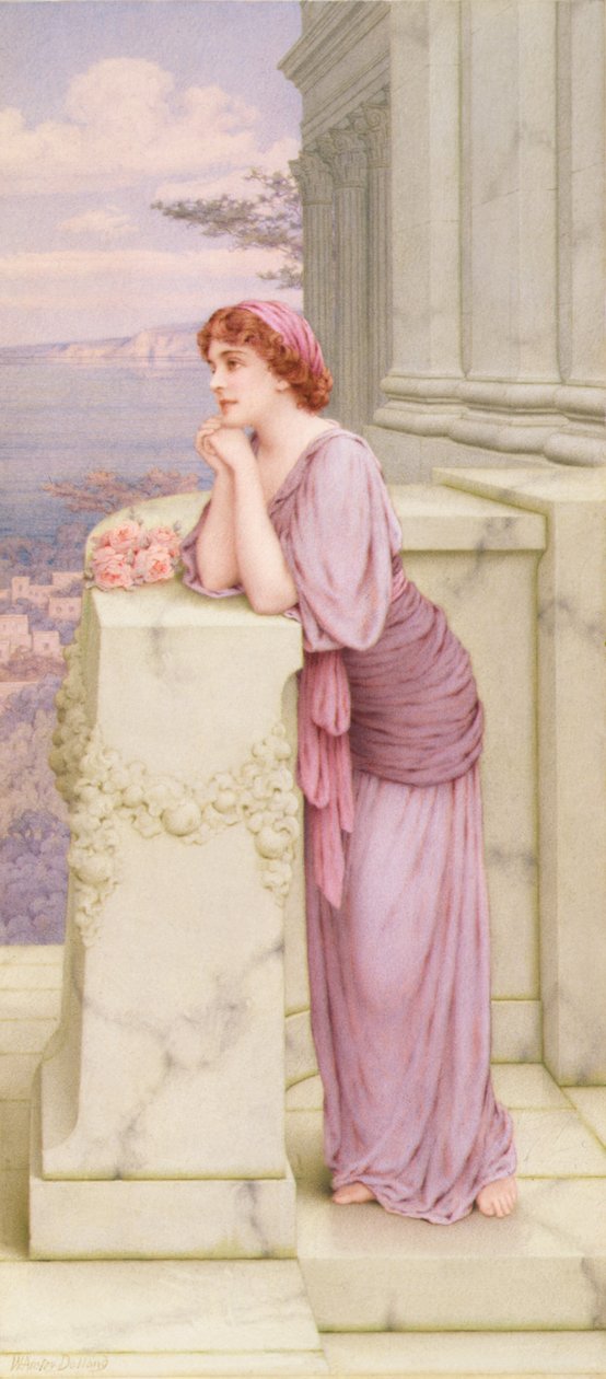 Day Dreams (ceruza és akvarell) alkotó: William Anstey Dolland