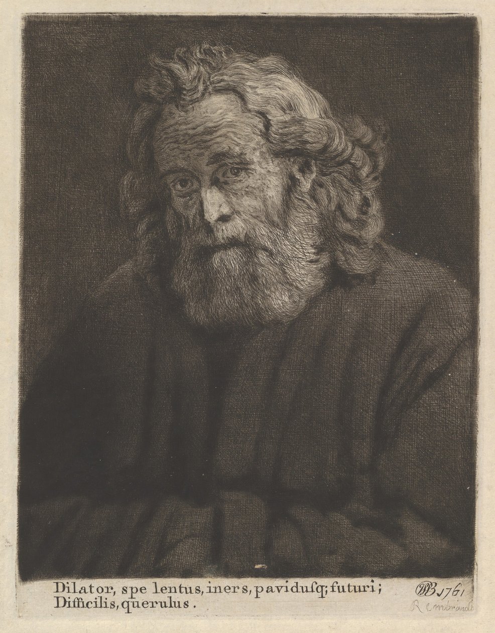 Hosszú szakállú öregember, 1761. alkotó: William Baillie