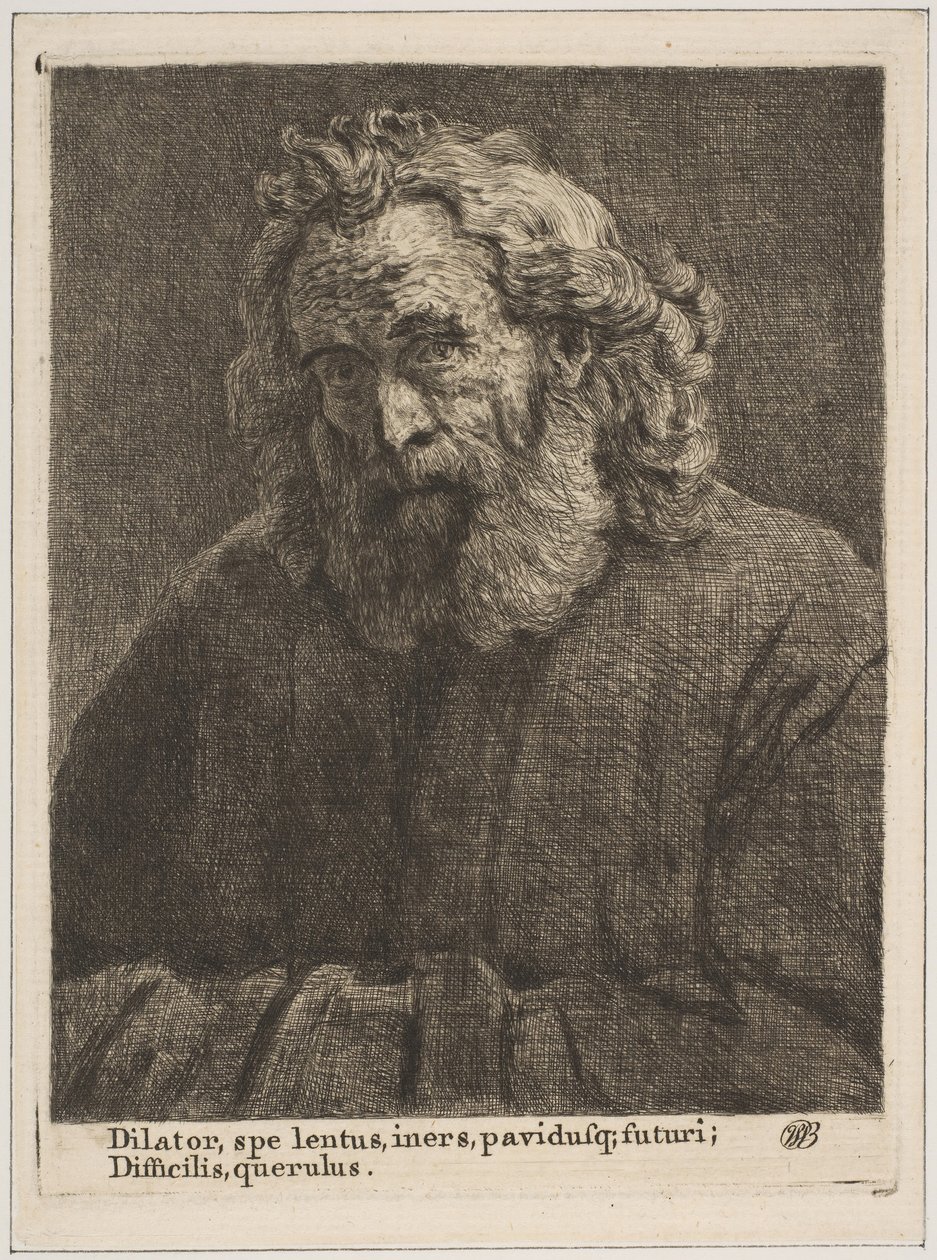 Öreg ember hosszú szakállal, 1761. alkotó: William Baillie