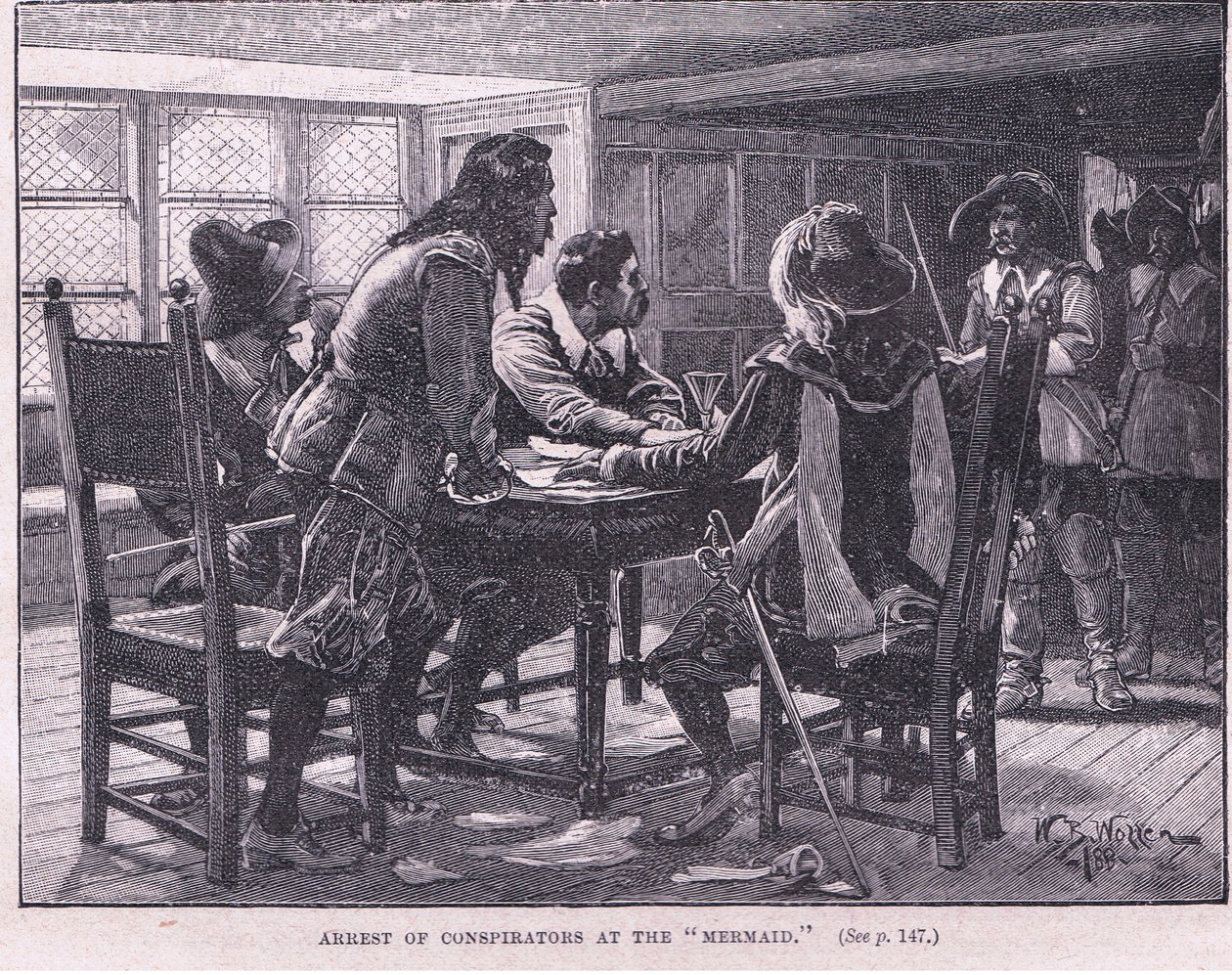 Az összeesküvők letartóztatása a Hableányban Kr. u. 1658. alkotó: William Barnes Wollen