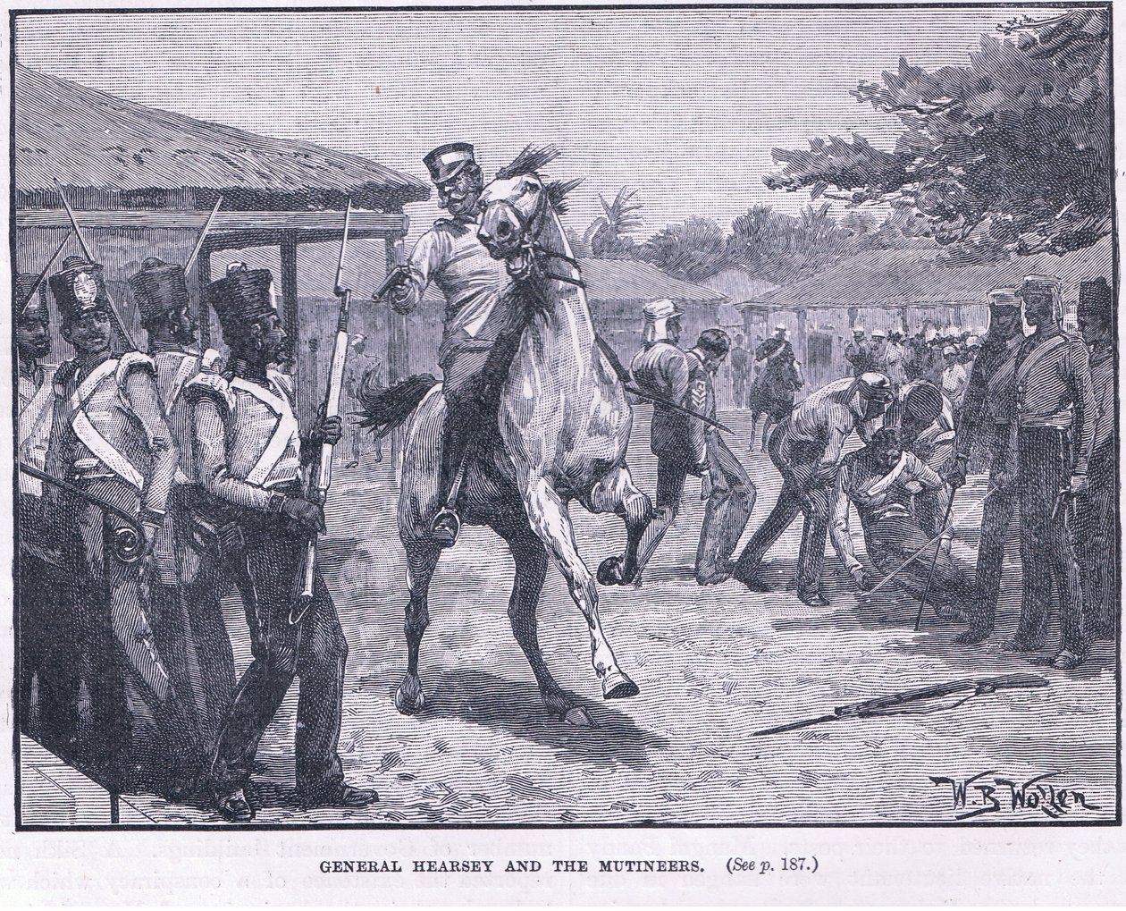 Hearsay tábornok és a lázadók 1857 AD alkotó: William Barnes Wollen