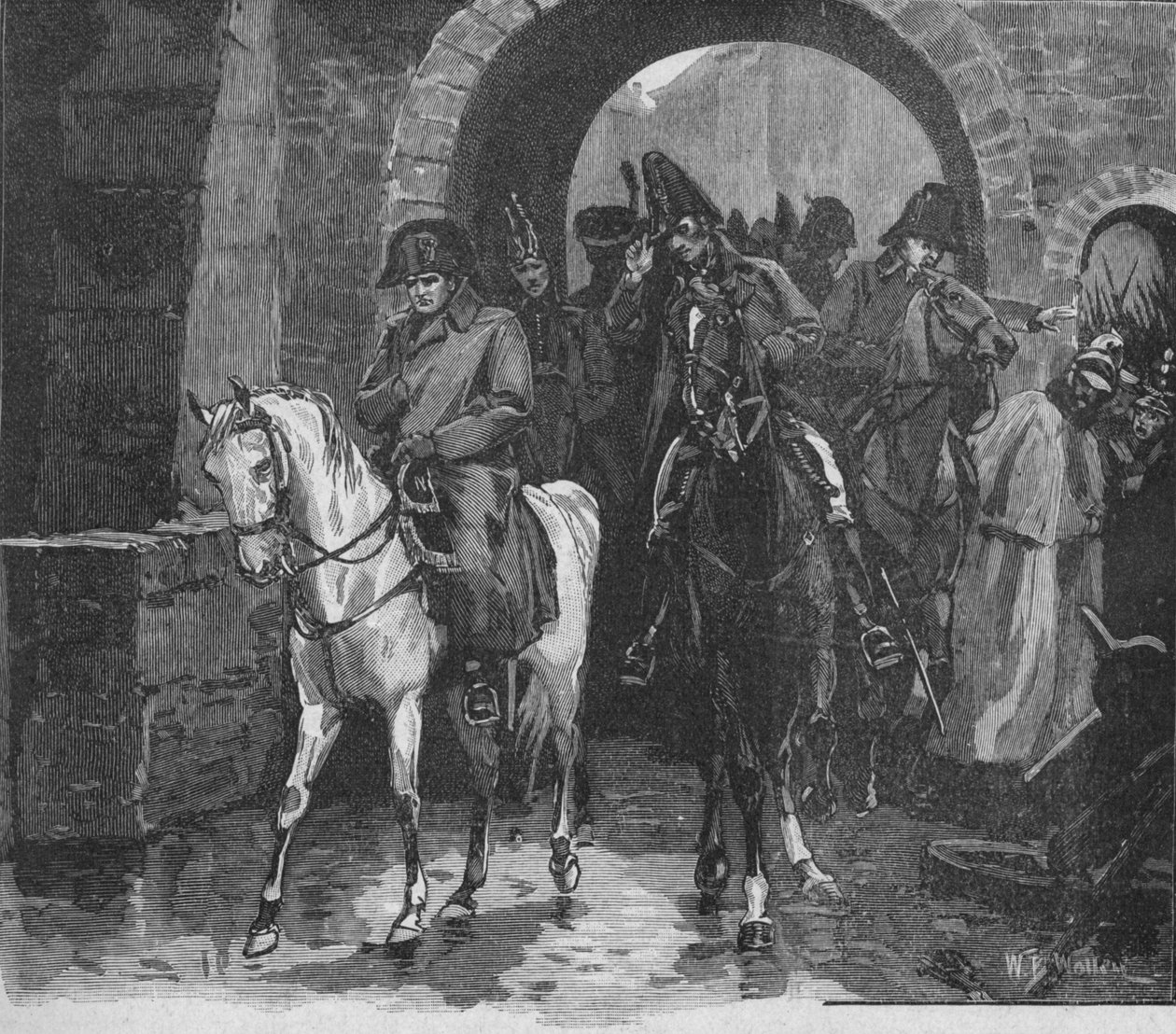 Napóleon egy kis lakosztállyal ellovagolt a St. Peters Gate-n keresztül, 1902 alkotó: William Barnes Wollen