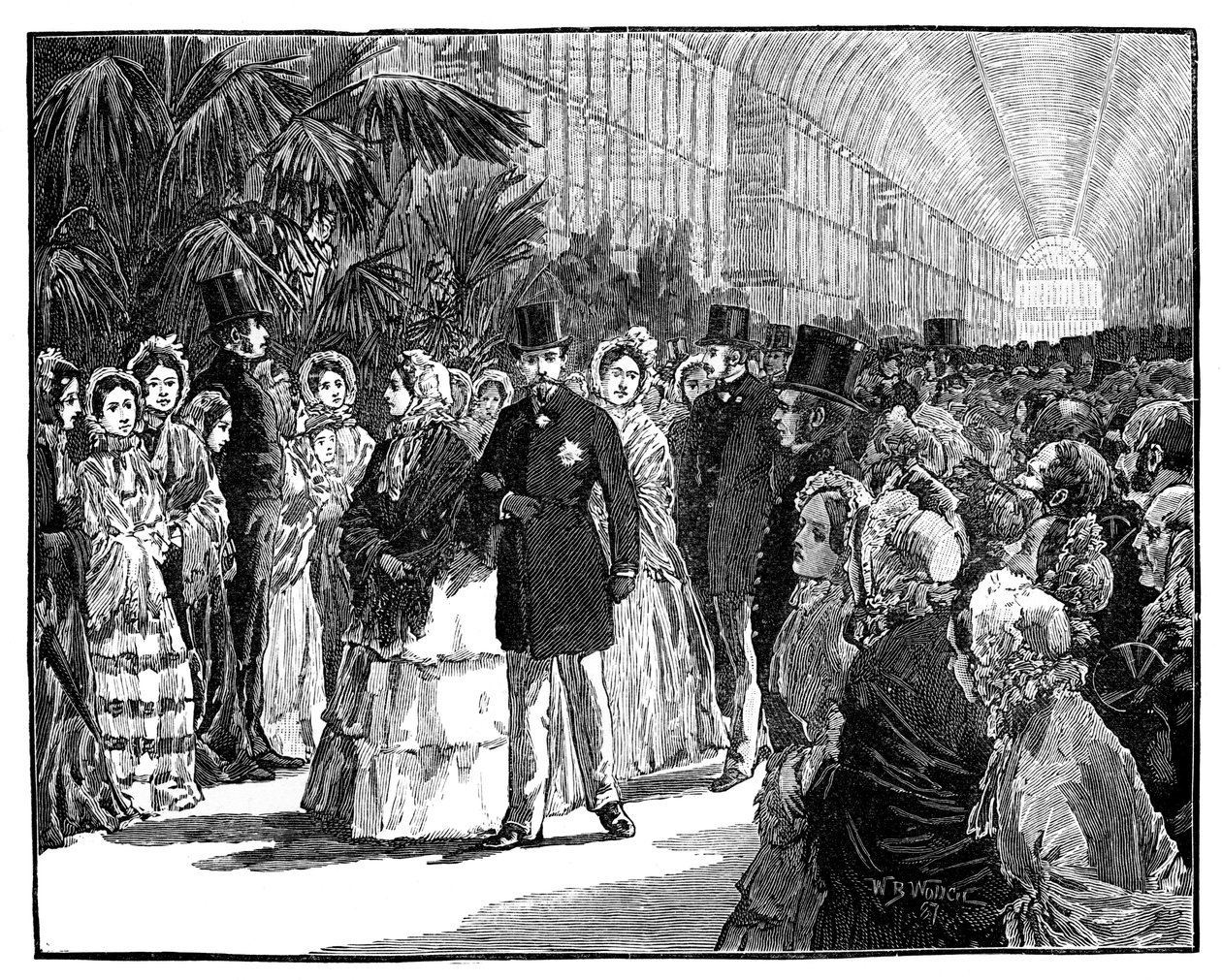 Királyi és császári látogatás a Kristálypalotában, 1850-es évek, 1888. alkotó: William Barnes Wollen