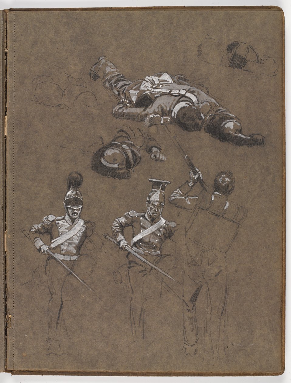 Tanulmányok az olajfestményhez, ?A zászló: Albuhera, 1811. május 16.? alkotó: William Barnes Wollen