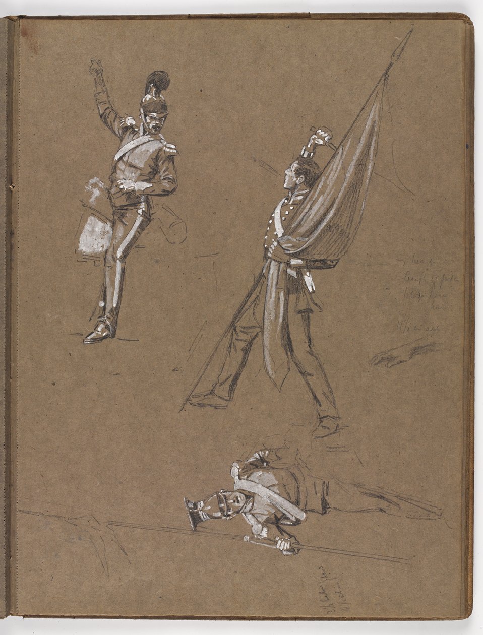 Tanulmányok az olajfestményhez, ?A zászló: Albuhera, 1811. május 16.? alkotó: William Barnes Wollen