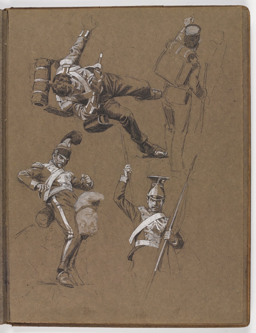 Tanulmányok az olajfestményhez, ?A zászló: Albuhera, 1811. május 16.? alkotó: William Barnes Wollen