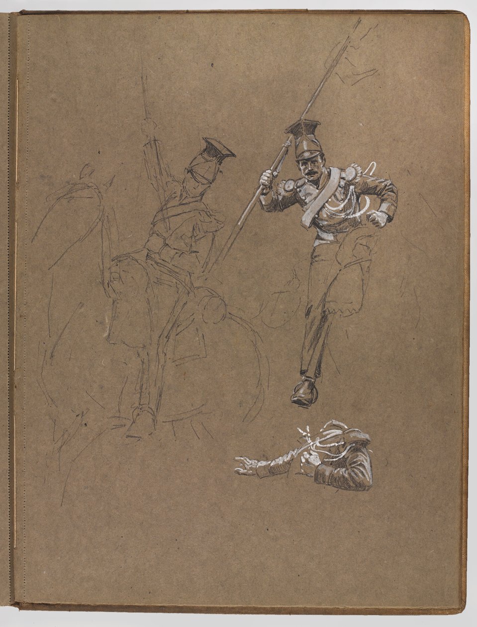 Tanulmányok az olajfestményhez, ?A zászló: Albuhera, 1811. május 16.? alkotó: William Barnes Wollen
