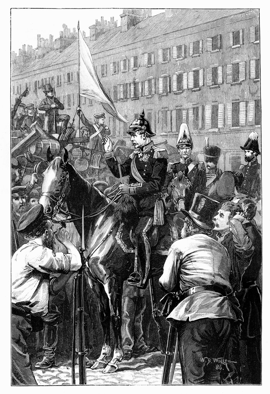 Porosz király megszólítása a berliniekhez, 1848, 1900. alkotó: William Barnes Wollen