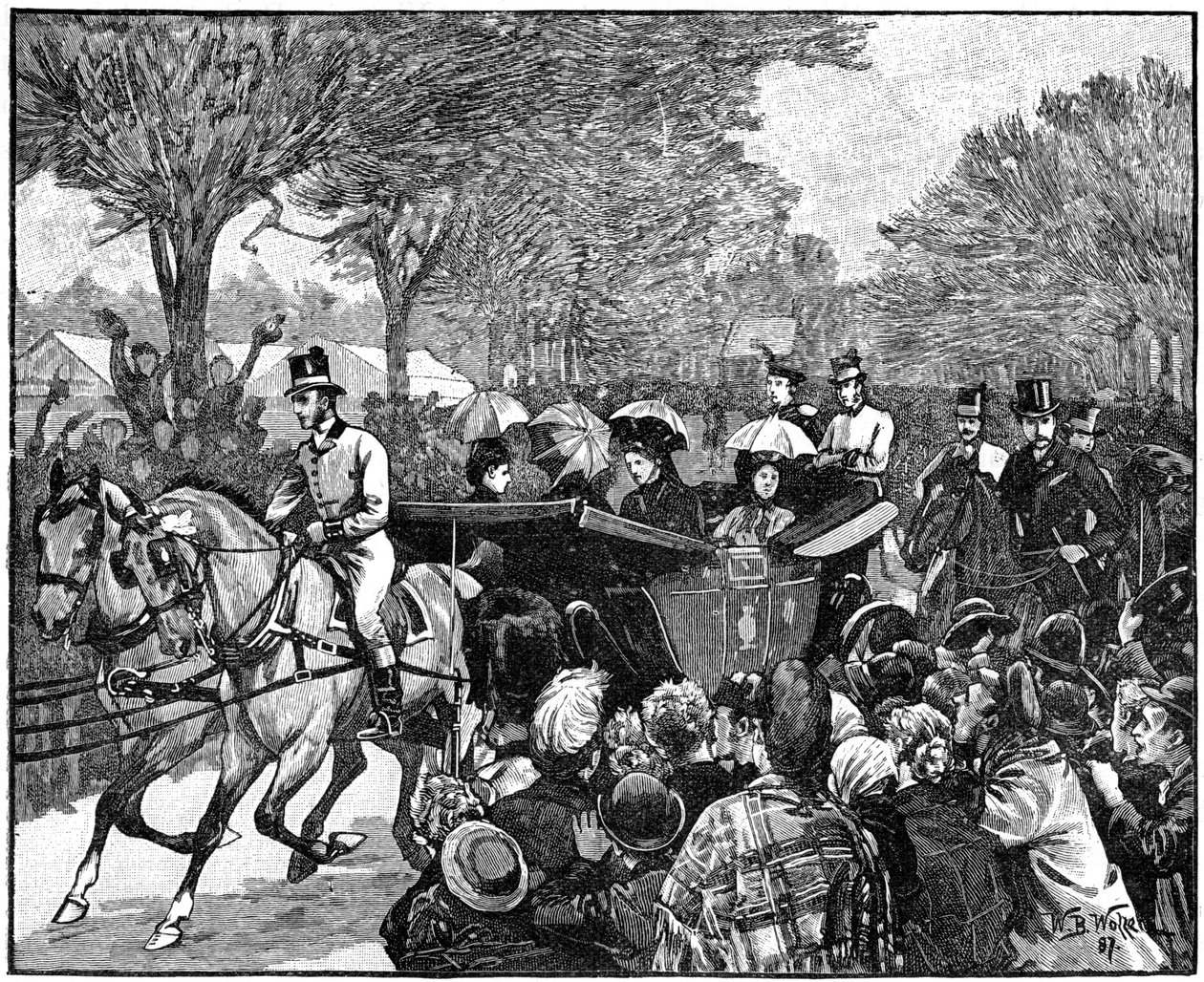 A Queens látogatása a Victoria Parkban, London, 1887, 1900. alkotó: William Barnes Wollen