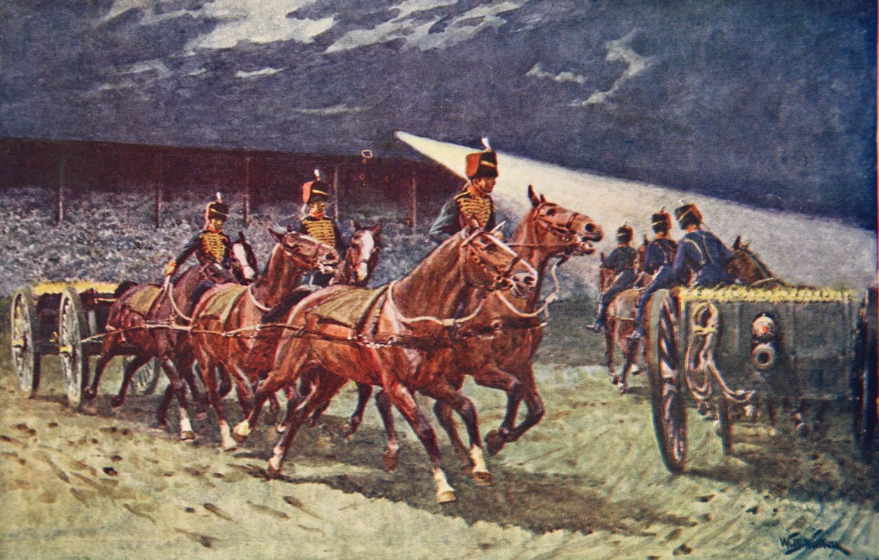 A Royal Horse Artillery hajtás a keresőlámpa tetoválásánál alkotó: William Barnes Wollen