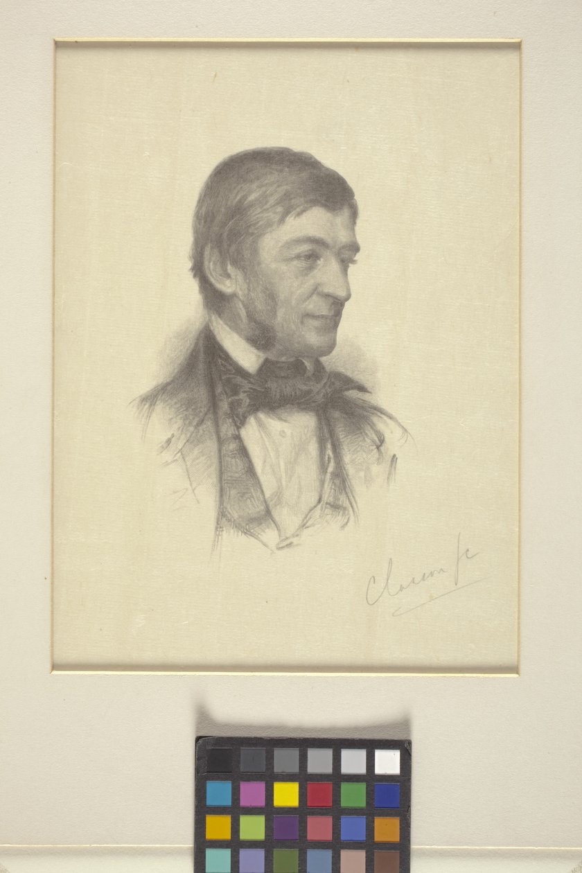 Ralph Waldo Emerson portréja (fametszet) alkotó: William Baxter Palmer Closson