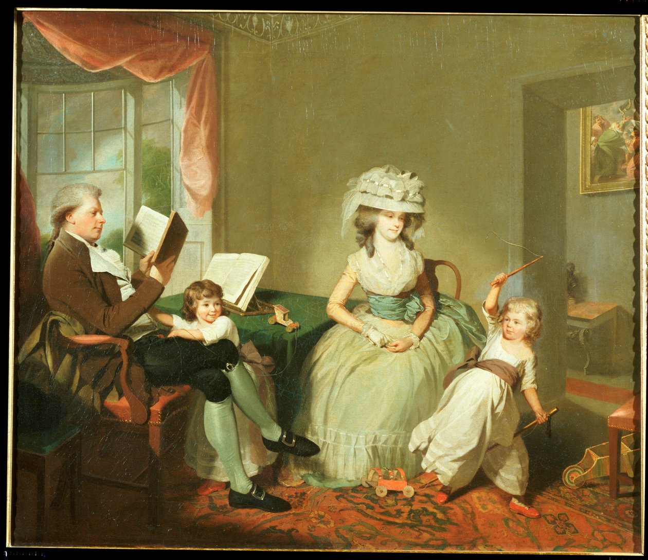 Csoportportré Mr. és Mrs. Haywardról gyermekeikkel, Mathildával és George-al, 1789 körül alkotó: William Beechey