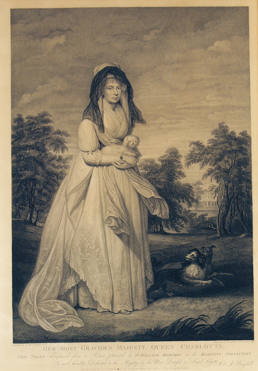 Ő Felsége Charlotte királynő, Thomas Ryder és Thomas Ryder Jnr. metszet, 1804 alkotó: William Beechey