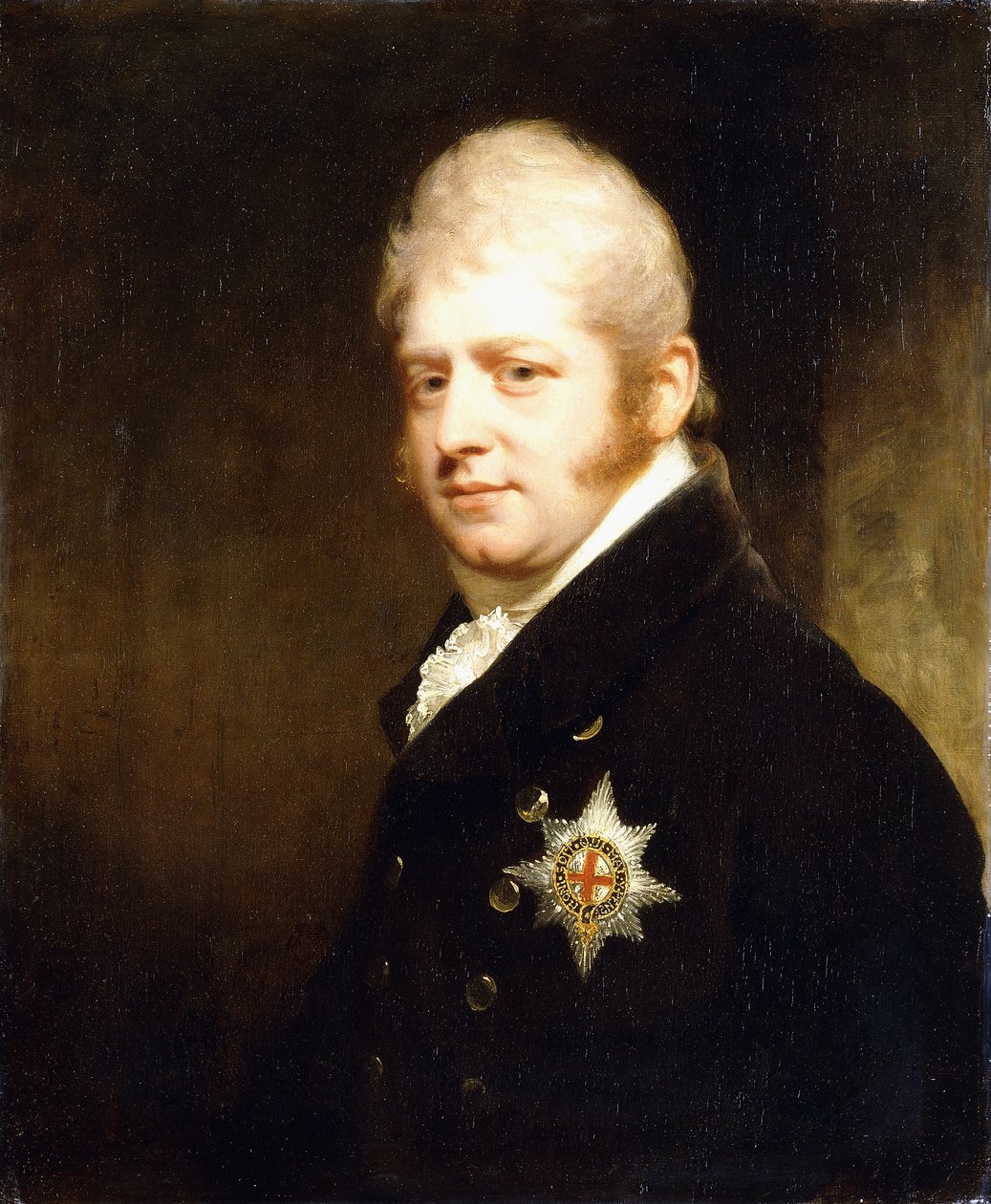 Adolphus Frigyes herceg, Cambridge hercegének portréja, mellhossza a Harisnyakötő csillagával, 1808 alkotó: William Beechey