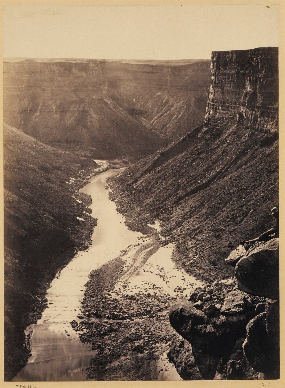 Grand Cañon, Colorado folyó, Paria Creek közelében, nyugatról nézve alkotó: William Bell