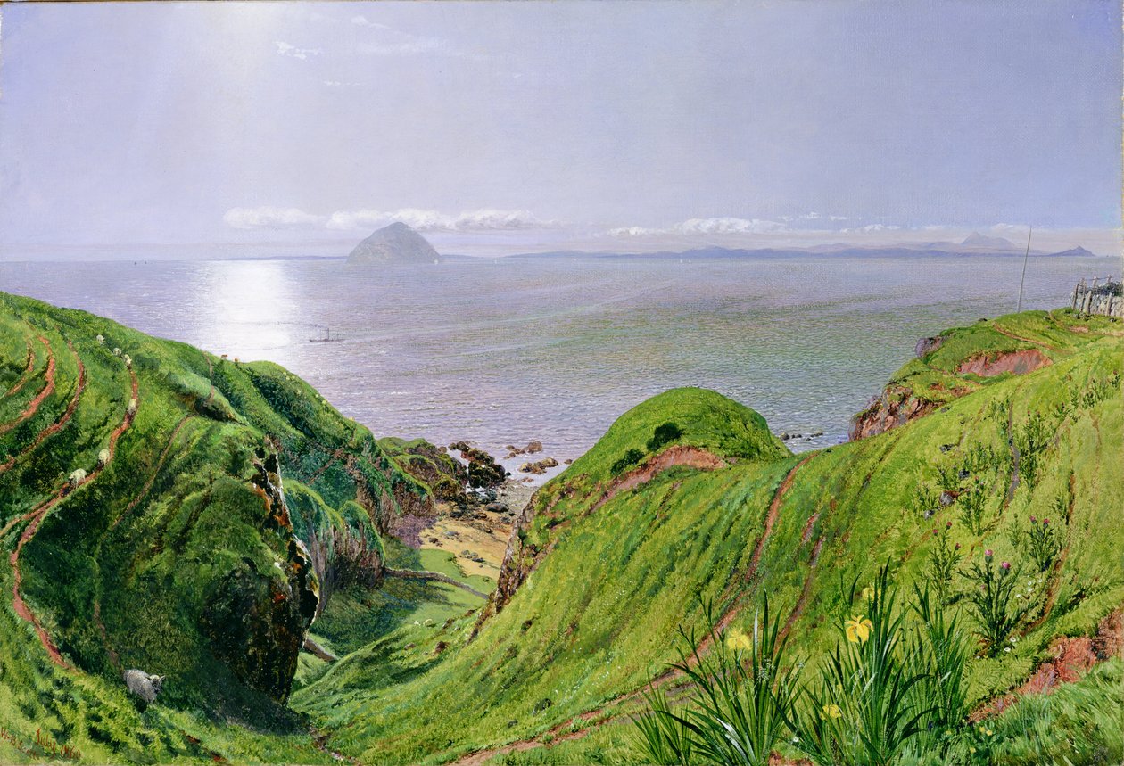 Kilátás Ailsa Craigre és az Arran-szigetre alkotó: William Bell Scott