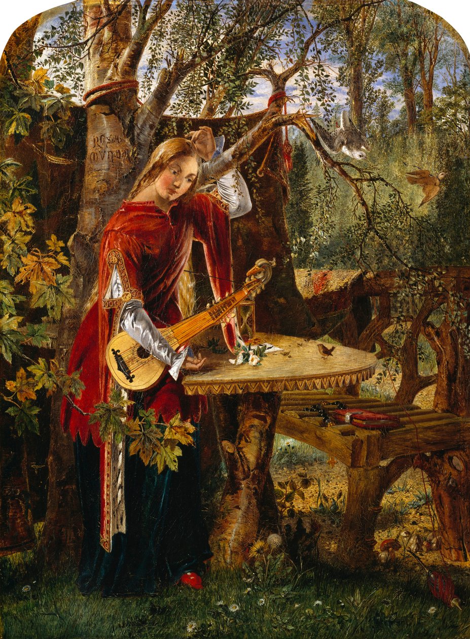 Fair Rosamond Alone in her Bower (olaj, vászon) alkotó: William Bell Scott