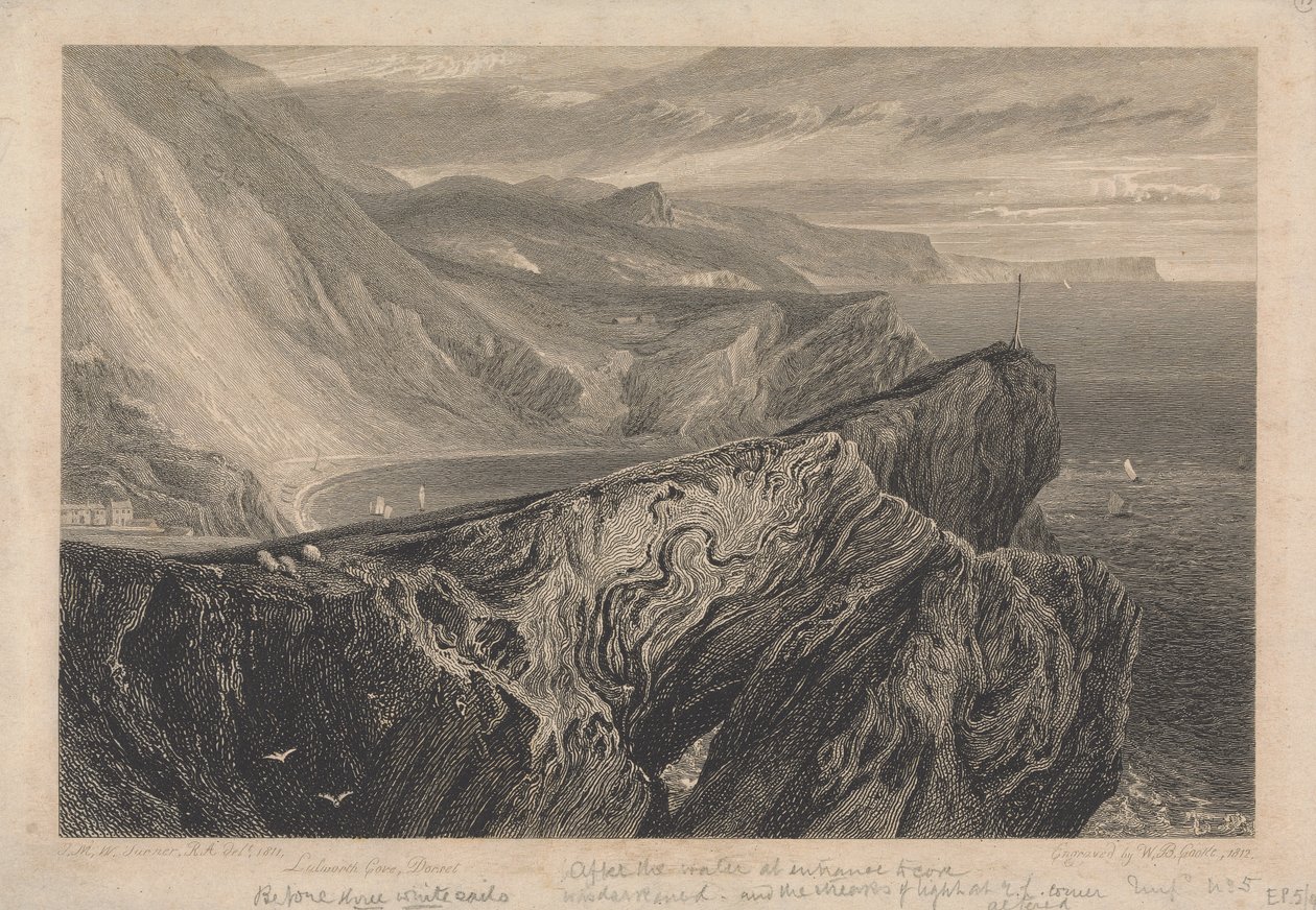 Lulworth Cove, Dorset alkotó: William Bernard Cooke