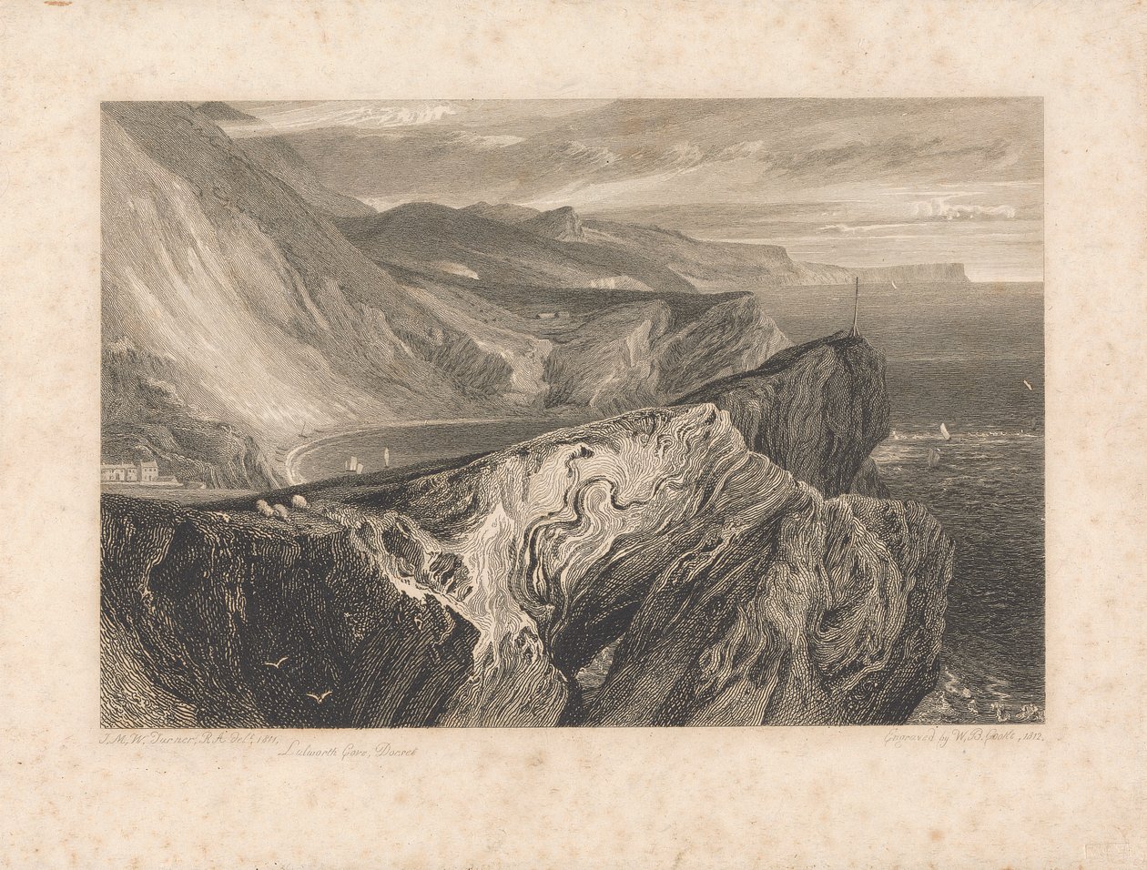 Lulworth Cove, Dorset alkotó: William Bernard Cooke