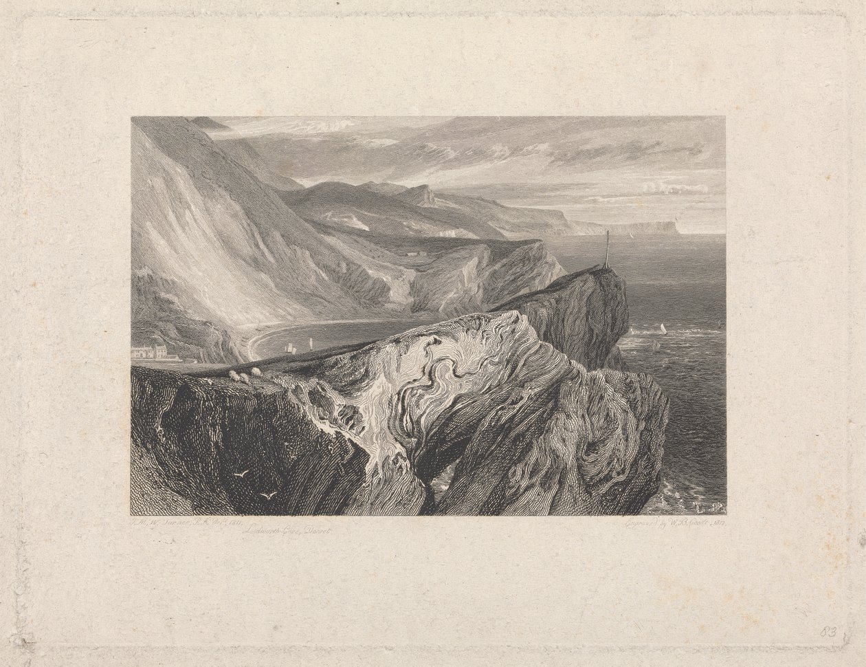 Lulworth Cove, Dorset alkotó: William Bernard Cooke