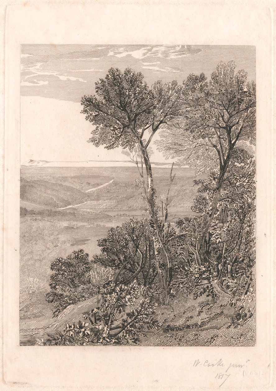 Az Ashburnham völgye, a jobb felének másolata alkotó: William Bernard Cooke