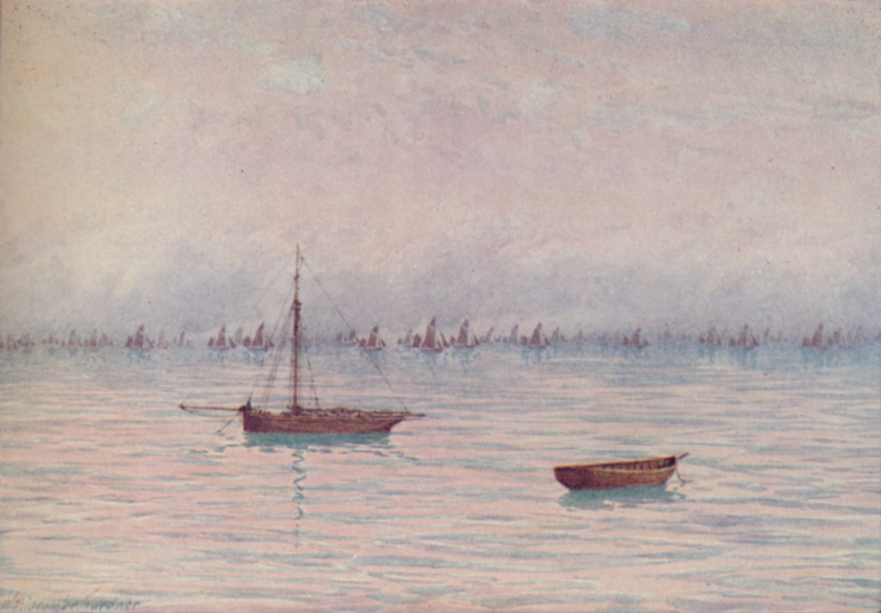 Egy halászflotta, 1910 alkotó: William Biscombe Gardner