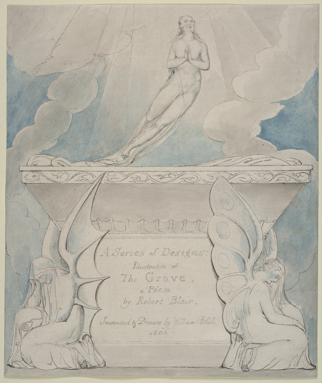Címlap a "The Grave"-hez alkotó: William Blake