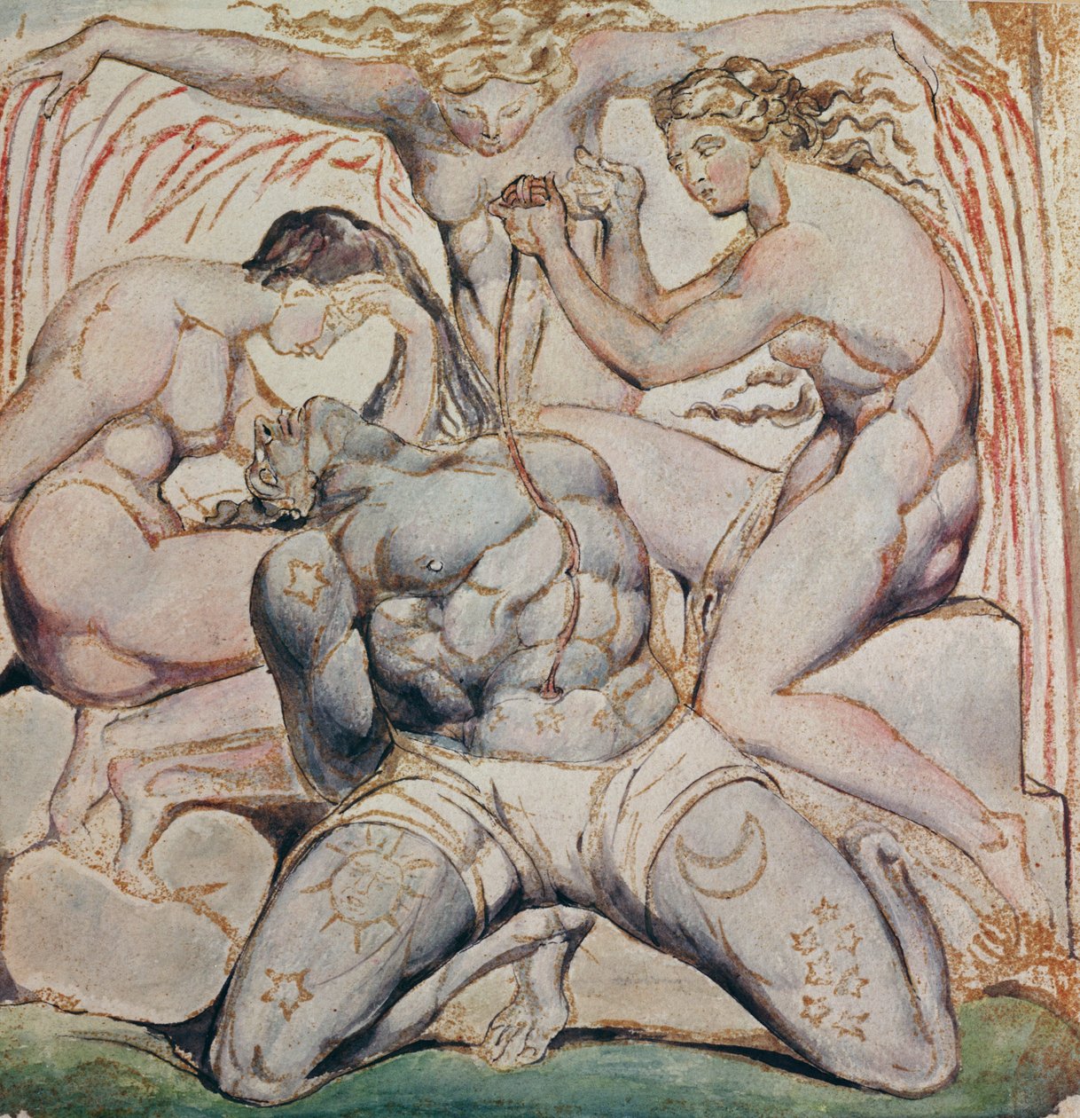 Albion és kínzói, 25. tábla, Jeruzsálem alkotó: William Blake