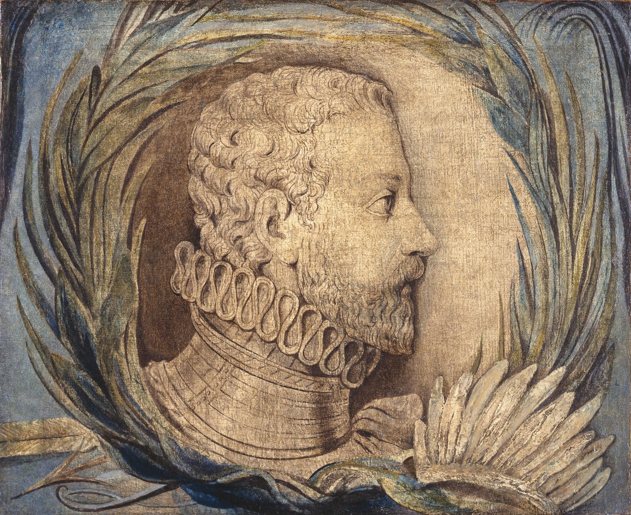 Alonso de Ercilla y Zúñiga, 1800 körül (tempera, vászon) alkotó: William Blake