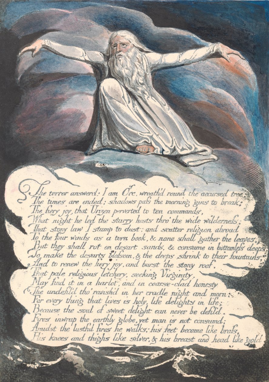 Amerika. Egy prófécia, 10. tábla, A terror válasza... alkotó: William Blake