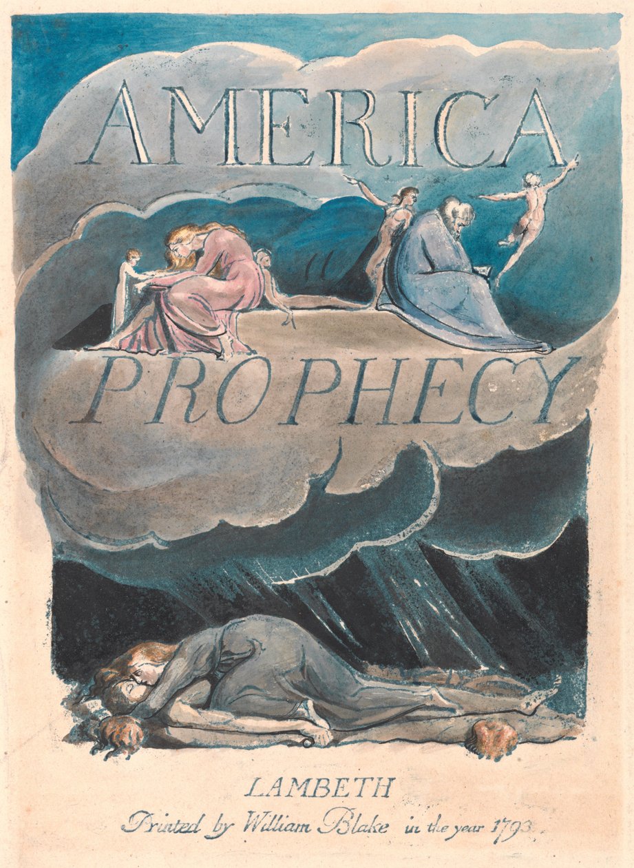 America, A Prophecy; Titelblatt (Platte 2) alkotó: William Blake