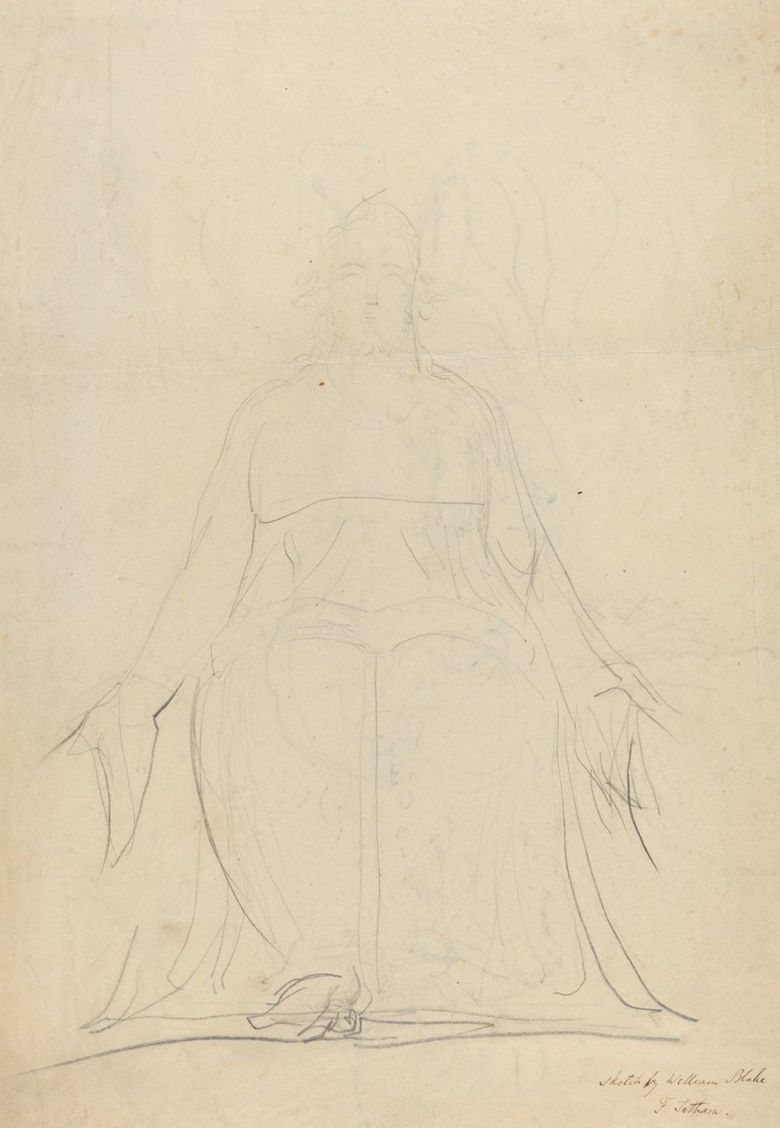 A figurák felszálló spirálja [recto] alkotó: William Blake
