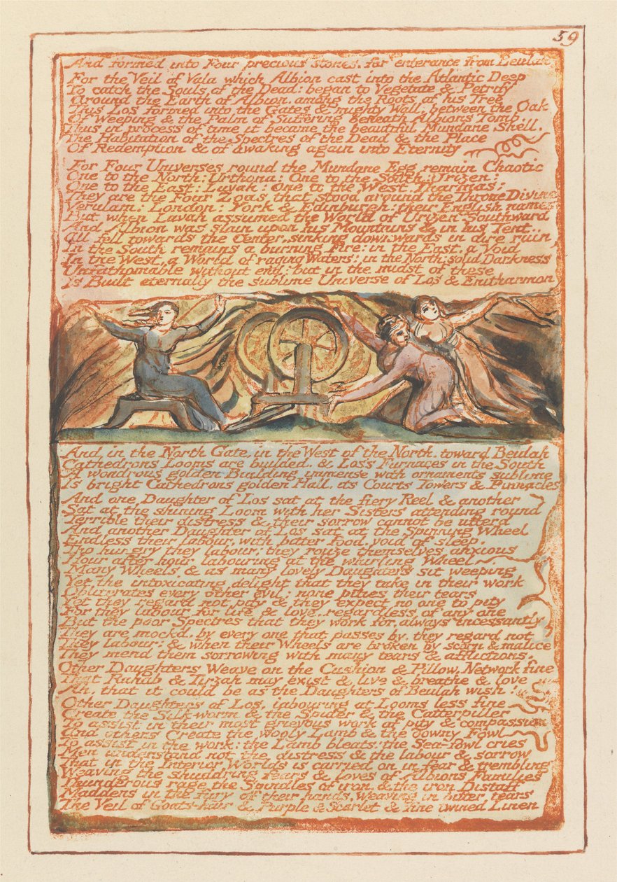 "Und geformt zu vier kostbaren Steinen..." (Platte 59) alkotó: William Blake