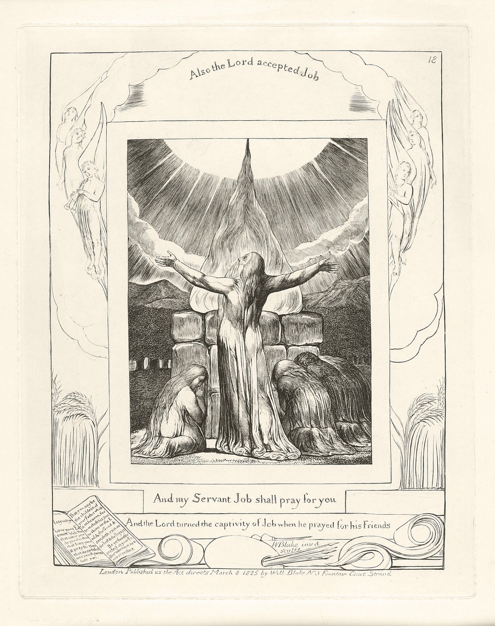 És szolgám, Jób imádkozni fog érted, 1825 alkotó: William Blake