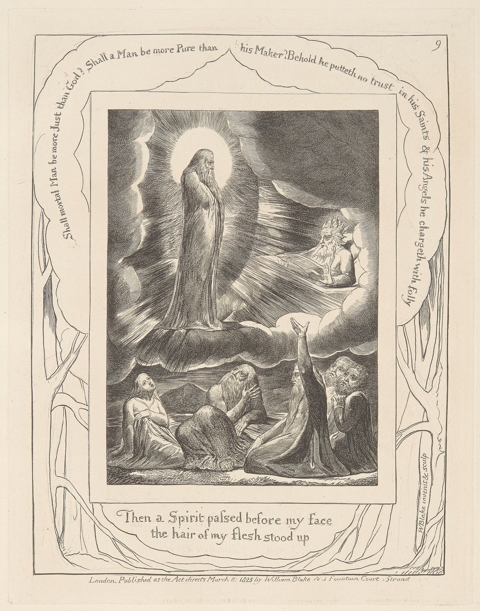 Jób könyve, 9. tábla, Elifáz látomása alkotó: William Blake