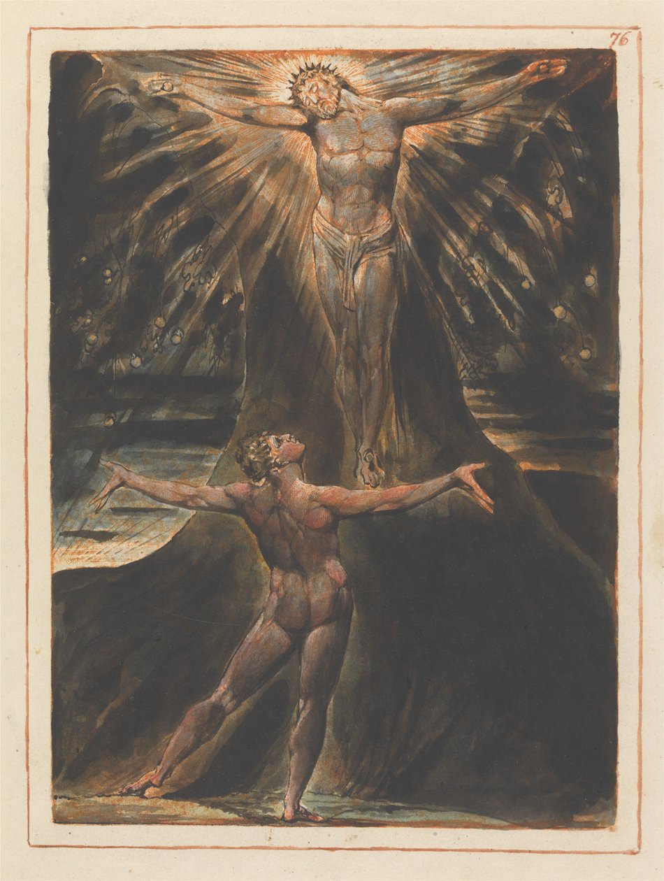 A 4. fejezet előzéklapja (76. tábla) alkotó: William Blake