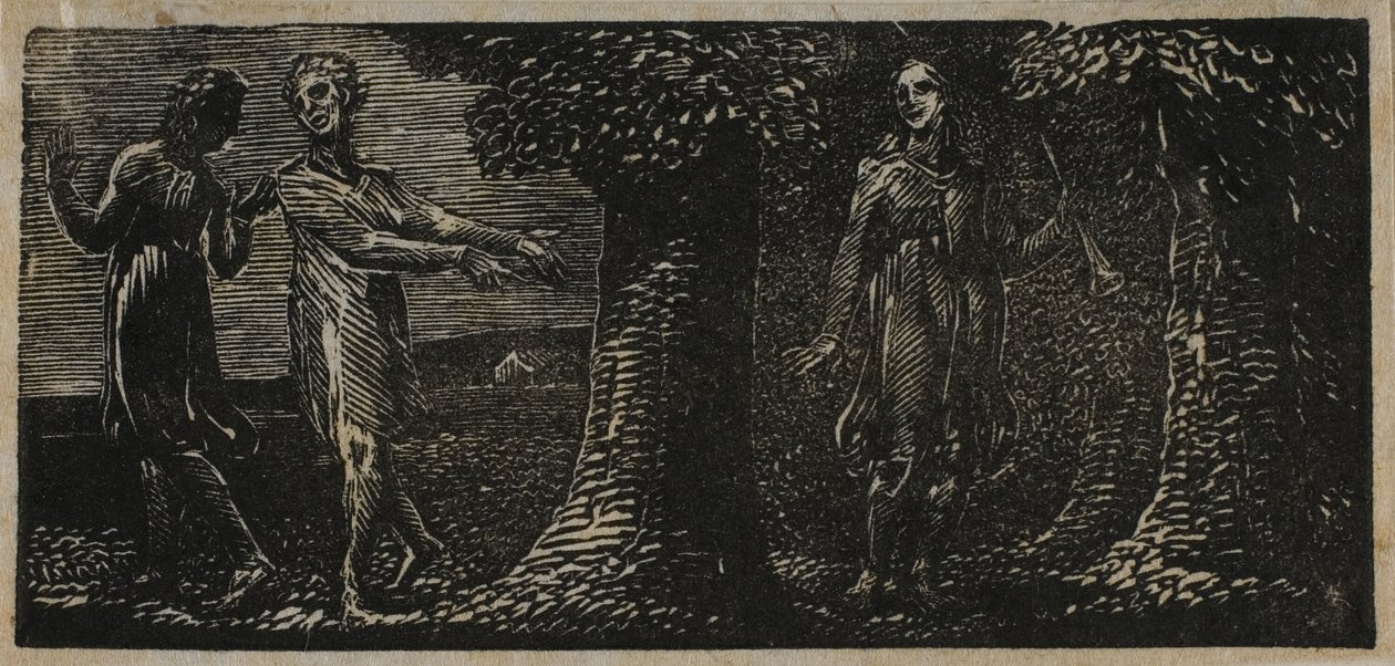 Colinet Két fiú által kigúnyolva, Vergilius pásztoraiból alkotó: William Blake