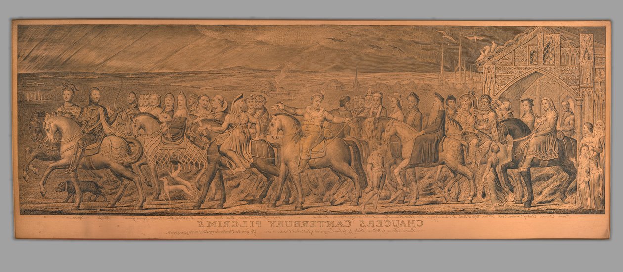Kupferplatte für Chaucers Canterbury Pilger alkotó: William Blake