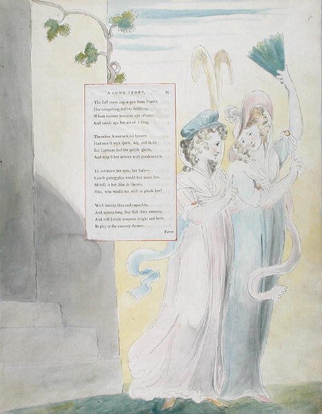 27. terv az „A Long Story”-hoz a „Thomas Gray versei”-ből, 1797-98 (akvarell tollal és tintával papíron) alkotó: William Blake